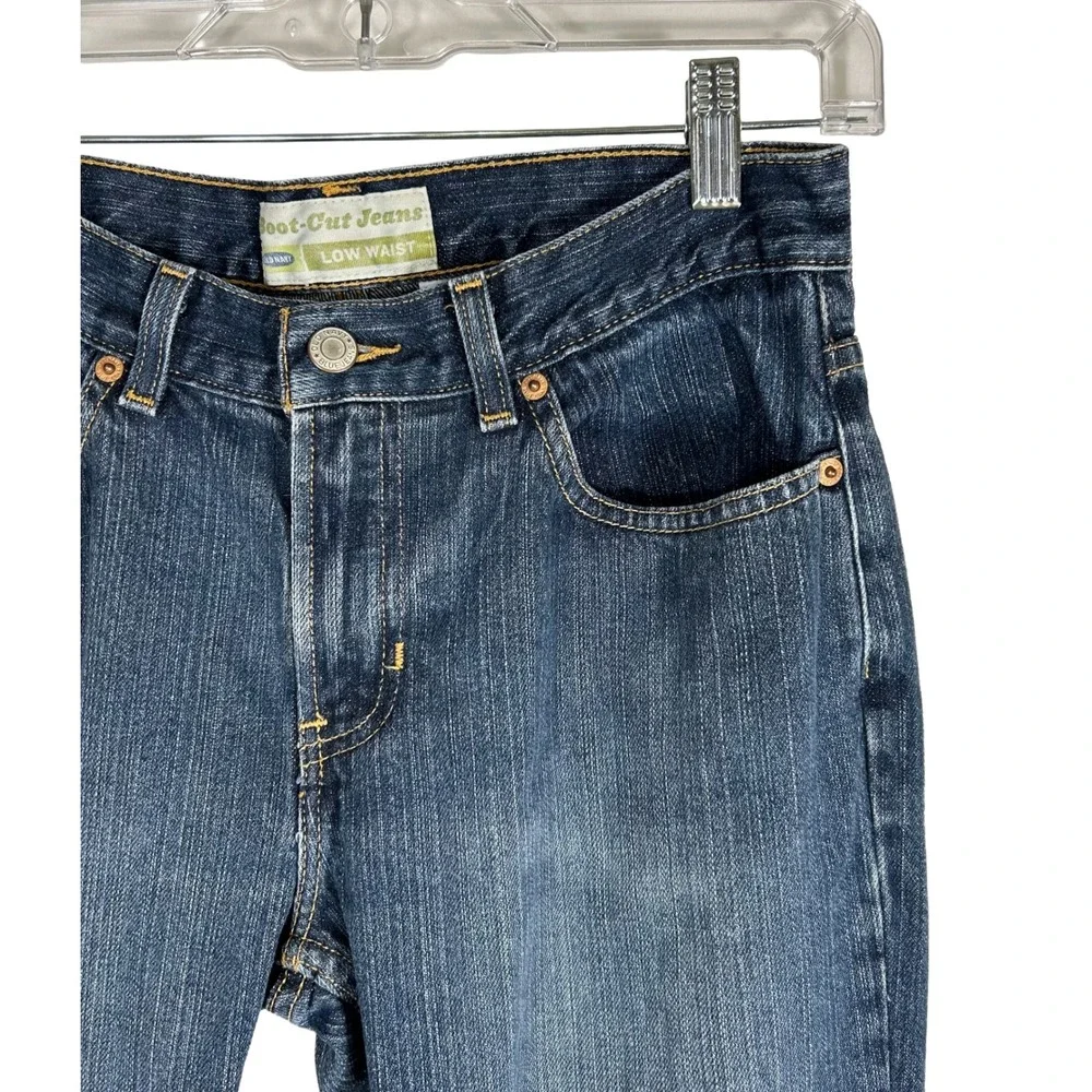 Old Navy Blue Jeans Womens 4 Low Waist Bootcut Denim Medium Wash 100%‎ Cotton
